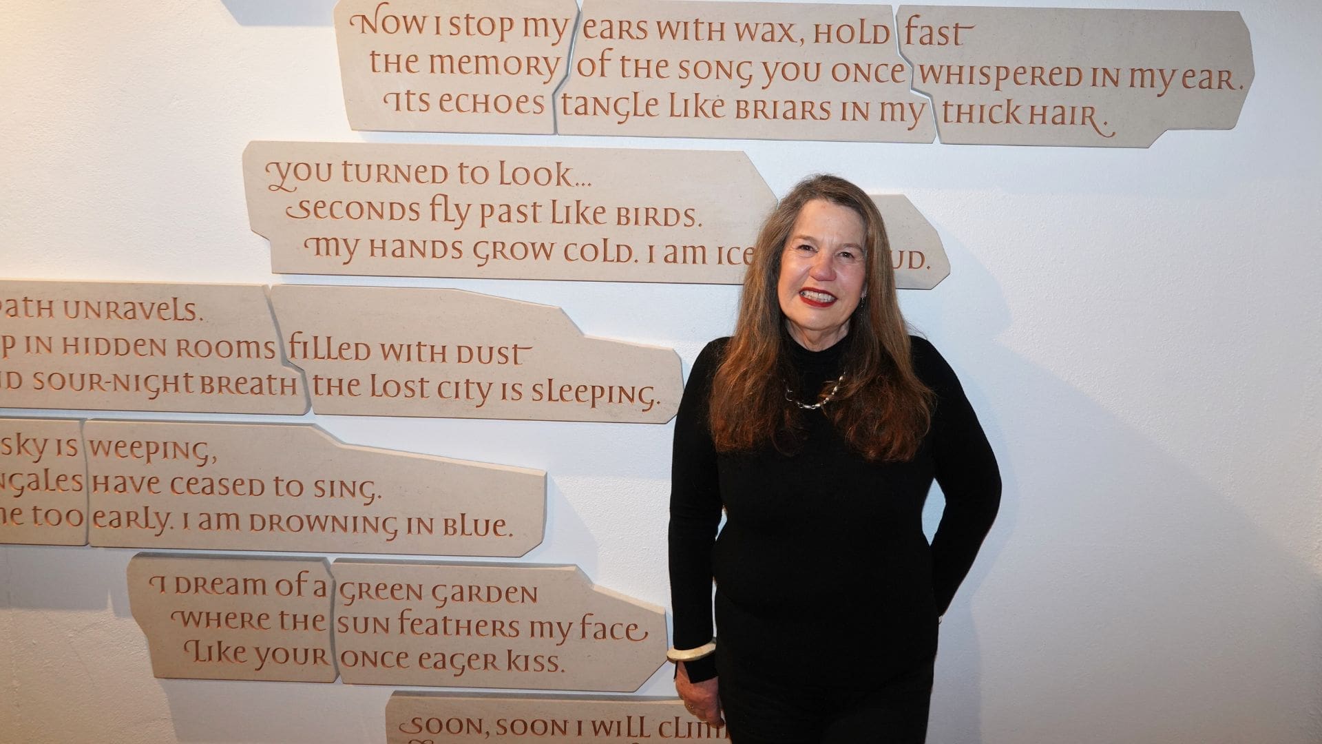 Sue Hubbard and the Eurydice poem-mural